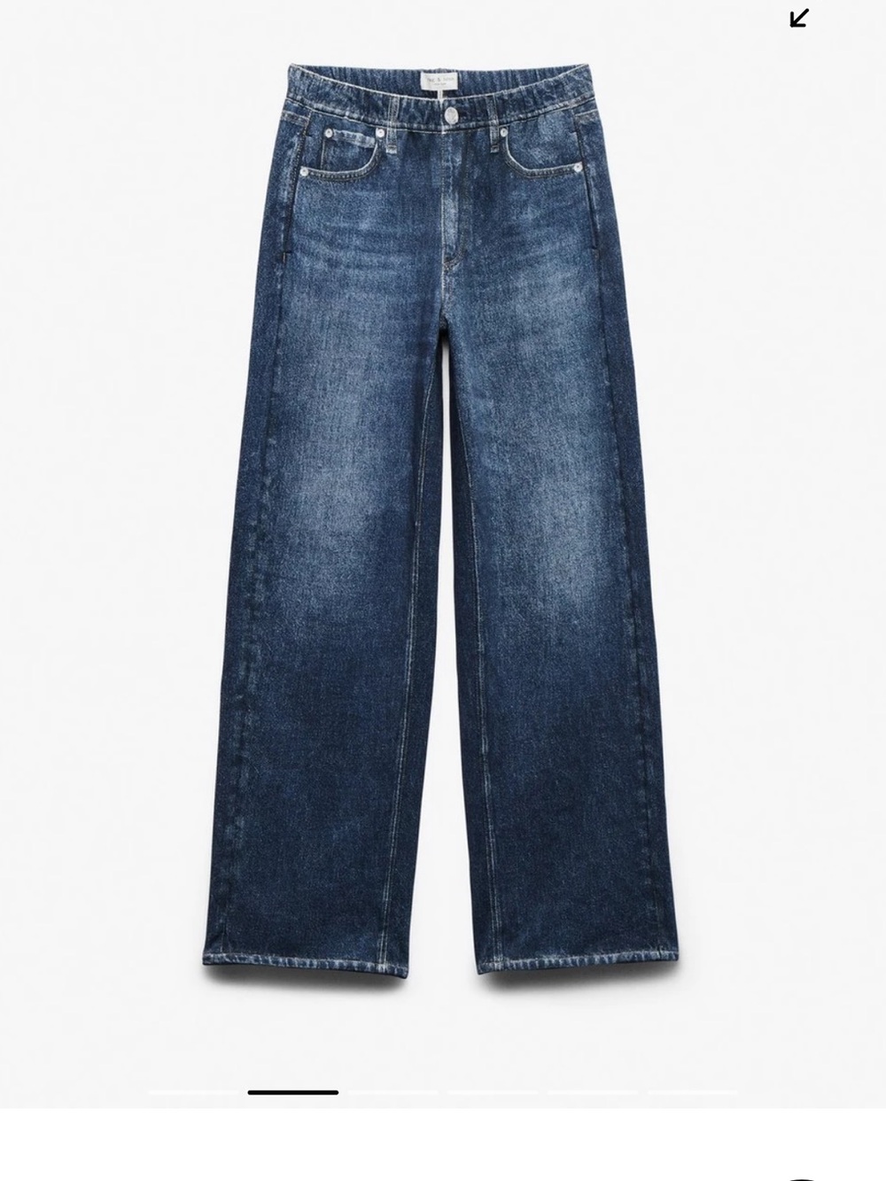 NWT Rag & Bone Miramar Terry Wide Leg Pant in Petra; XXS - Picture 2 of 7